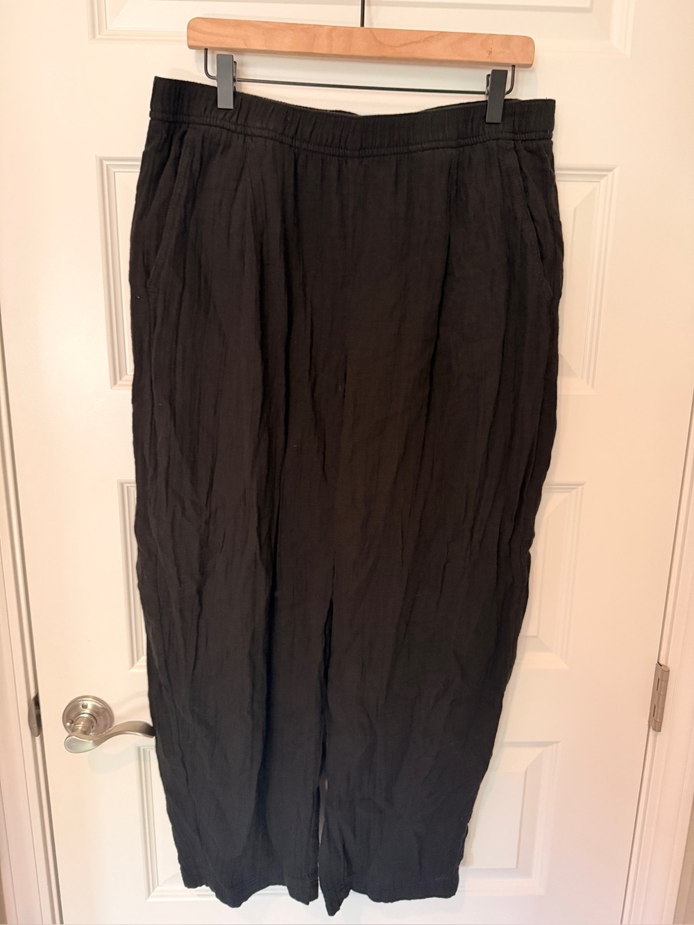 Gap cotton gauze barrel leg pants